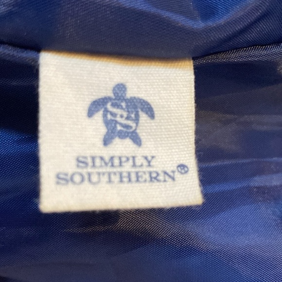 Simply Southern Navy Gold Anchor Puffer Vest Size XL - Picture 7 of 7